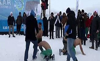 Çambaşı Kar Festivali’nde kavga