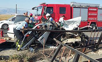 Karaman'da trafik kazası: 1 ölü, 1 yaralı