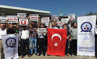 Arakan’da Müslümanlara yapılan katliam protesto edildi
