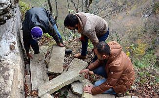 Define avcıları Ordu'da lahit mezarı ortaya çıkardı