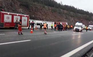 Ankara’da yolcu otobüsü devrildi: 2 ölü